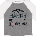 thumbnail image 4 of Inktastic Nanny Loves Me Grandchild Gift Girls Long Sleeve Baby Bodysuit, 4 of 5