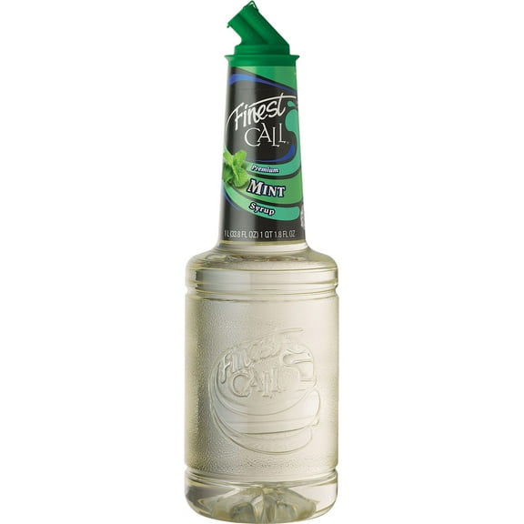 Finest Call Premium Mint Flavored Syrup Drink Mix, 1 Liter Bottle (33.8 Fl Oz), Individually Boxed