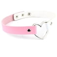 thumbnail image 1 of Collar Gótico Punk Para Mujer, Gargantilla De Corazón De Cuero Pu Ajustable A La Moda Y Joyería De Hip Hop seitruly AP007570-02, 1 of 3