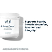 Vital Nutrients GI Repair Powder | Leaky Gut Powder with L Glutamine and Zinc | Digestive Enzyme Supplement to Support Gut Health and Digestion | Gluten Free | 40 Servings