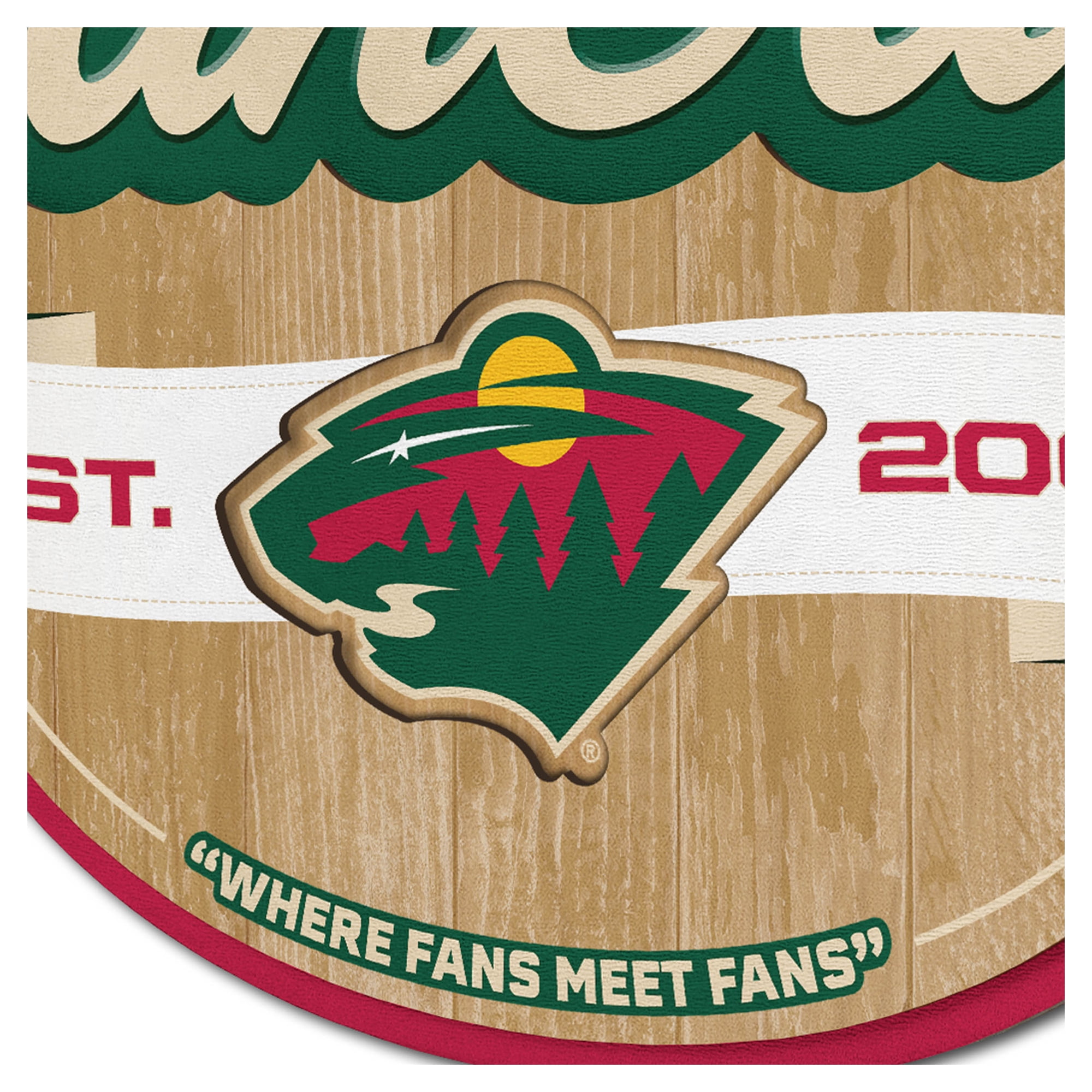 IDNA Minnesota Wild 12.5" x 17" Fan Cave Sign