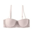 thumbnail image 4 of Lixiuxyad Women Bras Wireless Women's Solid Color Push Up Bra With Underwire Triple Back, 4 of 4