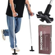 Forearm Crutch Folding Forearm Crutch for Adults Adjustable Crutch Lightweight with Ergonomic Handle Non-Slip Base (2 Units)