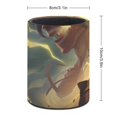 thumbnail image 2 of Ataque a los Titanes-theme Cylinder Pen Holder Pencil Organizer with Flannel Lining PVC Leather Material Cardboard Base for study work 10*8CM, 2 of 6