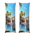 thumbnail image 1 of Balery Playful Hedgehog Forest Pond Funda Protectora para Almohada Corporal de Algodón Hipoalergénico con Cierre(55 x 21 pulgadas), Almohadas No Incluidas, 1 of 7