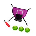 thumbnail image 4 of Lipstore Trampoline Basketball Hoop Attachment Soft Basketball Goal for Kids Training Green Basketball, 4 of 8