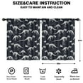 thumbnail image 2 of Blackout Kids Curtains,Black Cartoon Dinosaurs Skeletons Pattern Childrens Insulated Curtains Set Of 2,Bedroom Essentials,Toddler Room Decor 52"x63", 2 of 5