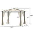 thumbnail image 3 of Abble 10ft. x 10ft. Steel Outdoor Patio Gazebo with Curtains Tan, 3 of 3