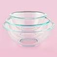 thumbnail image 3 of Glass mixing bowl set, preheated oven, dishwasher, freezer, and microwave safe for preparation, baking, and cooking, 3 of 6