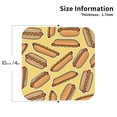 thumbnail image 3 of Bingfone Vintage Hot Dogs Leather Drinks Coasters with Set of 6,Suitable for Home Kitchen,Coffee Cup Coasters Home Gift, 3 of 9
