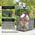 thumbnail image 6 of Outsunny Rattan Pool Float Storage Organizer, Wheeled Pool Caddy with Basket Shelf Towel Bars, Mixed-Gray, 6 of 9