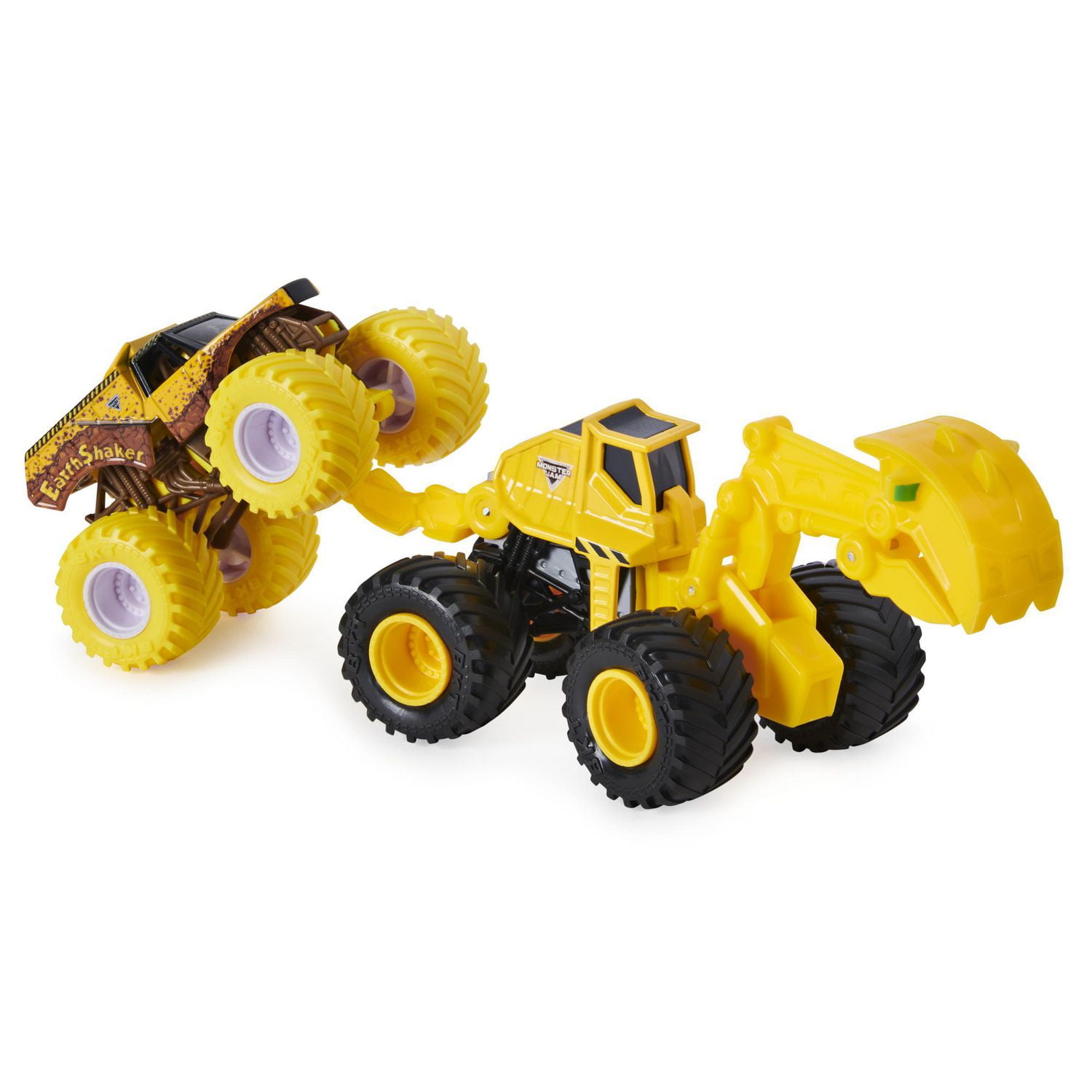 Monster Jam, Official Dugg Dirt Squad Excavator Monster Truck with Moving Parts, 1:64 Scale Die-Cast Vehicle