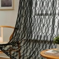 thumbnail image 3 of Warm Home Designs 84 Inches. Modern Black Sheer Curtains for Living Room or Bedroom. GI Black 84, 3 of 5