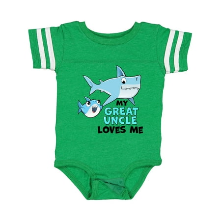 

Inktastic My Great Uncle Loves Me with Cute Sharks Gift Baby Boy or Baby Girl Bodysuit