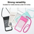 thumbnail image 4 of Bolsa impermeable para teléfono móvil de PU transparente con velcro para exteriores, personalizada, con pantalla táctil de gran tamaño y huella dactilar, para natación, buceo y playa, funda, 4 of 5