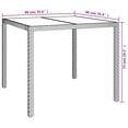 thumbnail image 4 of vidaXL 5 Piece Garden Dining Set with Cushions Grey Poly Rattan, 4 of 5