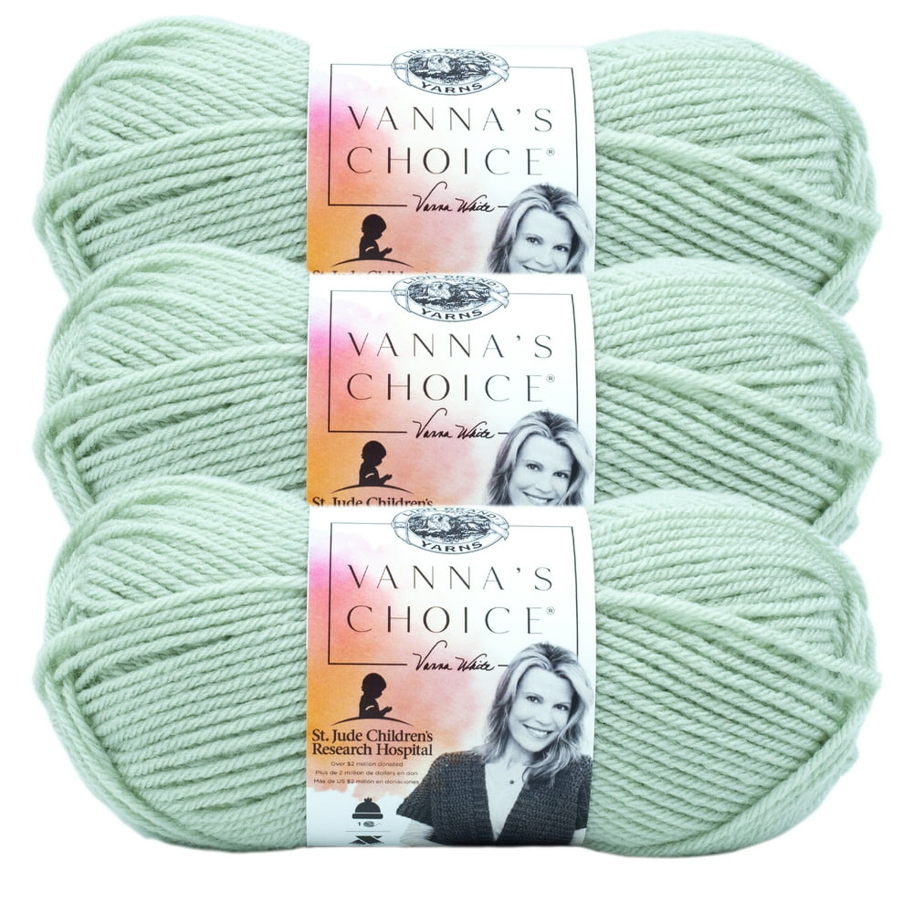 Lion Brand Yarn Vanna's Choice Sea Glass Basic Medium Acrylic Green Yarn 3Pack