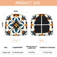 thumbnail image 3 of Red and Blue Pioneer Flower Modern Art Seat Covers for Dining Room Chairs Set Of 4,Stretch Printed Washable Chair Seat Cover with Elastic Ties and Button,Removable Waterproof Couch Cushion Covers, 3 of 5