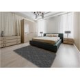 thumbnail image 4 of Ahgly Company Indoor Square Patterned Charcoal Black Area Rugs, 7' Square, 4 of 6