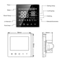 thumbnail image 2 of Eigraketly Sensor de calefacción de suelo interior Pantalla LCD Termostatos de calefacción digital Sensor Termostato inteligente profesional Artesanía Tipo 2, 2 of 6