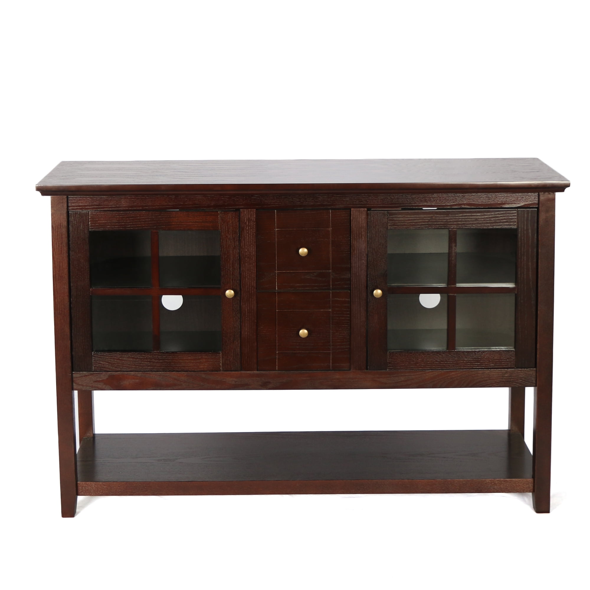 Walker Edison 52" Wood Console Table Buffet TV Stand for TV's up to 55" - Espresso