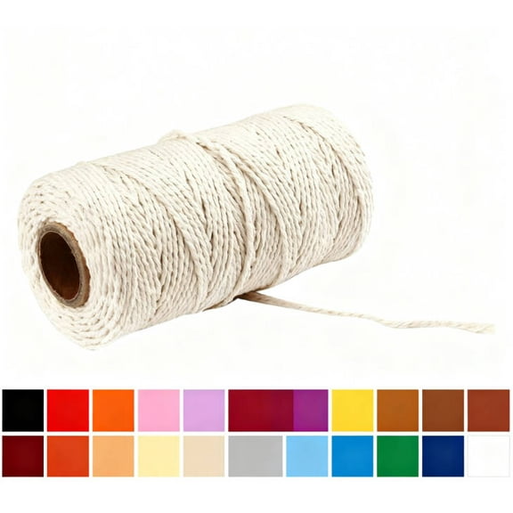 Hvmvliv Linen Rope 100m Long Cotton Twines for Arts & Crafts, 1 Piece
