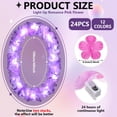 thumbnail image 2 of Collar Sherr con forma de leis hawaiano LED, 48 unidades, 100 cm, color morado, 2 of 8
