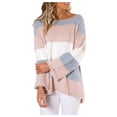 thumbnail image 1 of aDJFDGT Chandails pour Femmes 2021 Hiver Femmes Décontracté Nouveau Rayé Doux Chandail Mode, 1 of 6