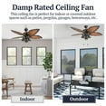 thumbnail image 5 of Prominence Home 50653-35 Ocean Crest Tropical 52-Inch Tropical Bronze Indoor Ceiling Fan, Lantern LED Multi-Arm Mocha Blades, 5 of 13