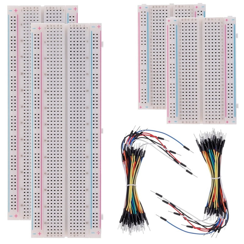 Solderless Breadboard Kit 8 Pcs 830 Tie Points + 8Pcs 400 Tie Points + 8 Set 65Pcs Flexible Breadboard Jumper Wires