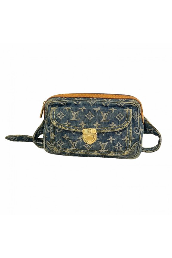 Pre-Owned Louis Vuitton Monogram Denim Bum Bag M95347 Blue (Women's)