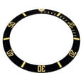 thumbnail image 2 of REPLACEMENT BEZEL INSERT BLACK FLAT WITH GOLD FONT FOR WATCH 34.90MM X 28.50MM, 2 of 2