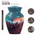 thumbnail image 2 of JAGASY Bike Urn for Ashes Adult Male & Female, Blue Small Urns for Human Ashes Keepsake, Sunset Cemetery Tree Decorative Urns for Mom, Memorial Mini Cremation Urn for Dad, (3 Inch), 2 of 7