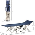 thumbnail image 2 of VibrantEcho Folding Camping Cot for Adults with Carry Bag, Side Pocket, Outdoor Portable Sleeping Bed for Travel, Camp, Vacation, 330 lbs. Capacity, Blue, 2 of 9