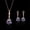 As show, variant on Necklace Fashion Pendant Necklace Earring Set Women Wedding Crystal Jewelry Set Gift Mom Gifts Mother's Day Gifts Necklace Birthstone Necklace for Mom Birthday Gifts for Mom Gifts from Daughters Son
