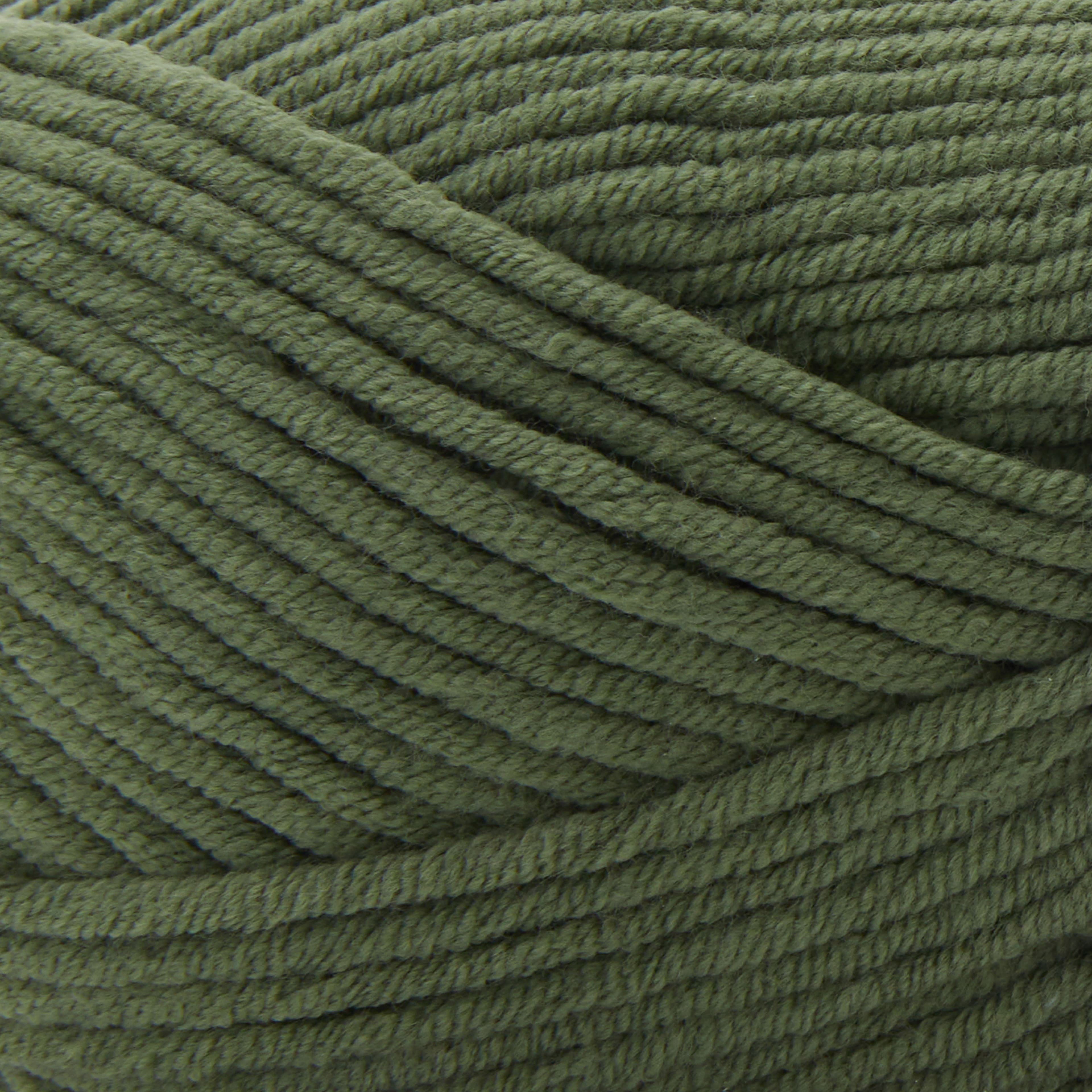 Loops & Threads Dill Yarn Bulky Weight Twist Solid Yarn - Bulky Weight Yarn for Knitting, Crochet, Weaving, Arts & Crafts, 12 Pack