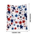 thumbnail image 3 of Independence Day Blanket Festive Flannel Blanket Soft Warm Throw Blanket For Home Sofa Bed Holiday Decoration, 3 of 9