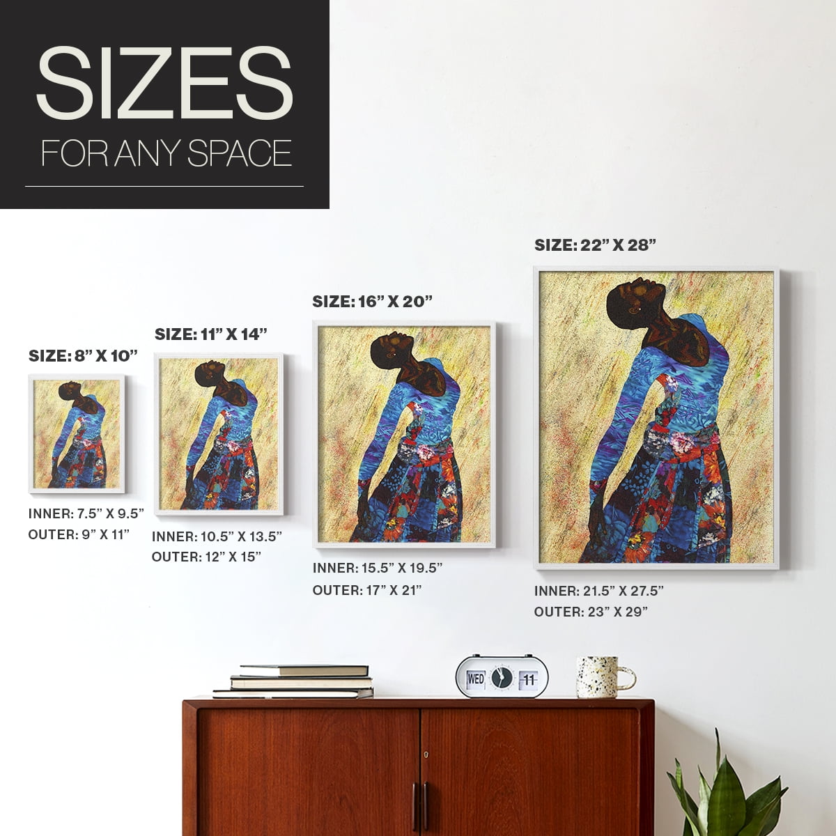 Woman Strong IV Framed Print - Solid Wood in Single Picture Frame Solid Wood 2 Framed Print