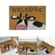 thumbnail image 1 of Alfombra de vaca - Alfombra absorbente de agua para baño y entrada, felpudo antideslizante de poliéster, lavable a máquina, pack de 2, 1 of 4