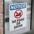 thumbnail image 4 of (2 Pack) No Food Or Drink Sign With Symbol OSHA Notice Sign 18 Inch X 24 Inch Vinyl Label Decal Sticker Weather Resistant, UV Protected for Workplace, Business, and Construction Site,, 4 of 7