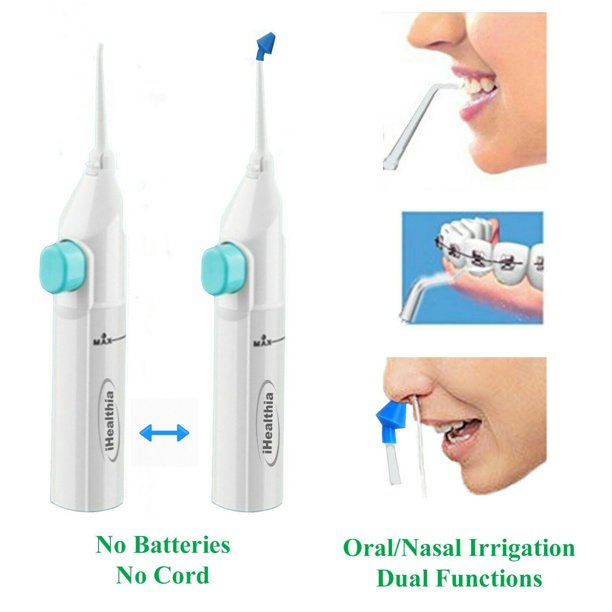 Portable Travel Water Flosser Manual Oral Irrigator With Nasal Wash Tip Walmart Com