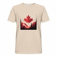 thumbnail image 3 of Weiqiqre T-Shirts pour Homme Drapeau Canadien Col Ras du Cou Chandail Doux Manches Courtes Col Rond Blouses Chemises, 3 of 5