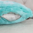 thumbnail image 6 of Home Soft Things Jacquard Faux Fur 2 Piece Throw Pillow Cover Set - Blue Turquoise - 14" x 26", 6 of 7