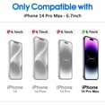 thumbnail image 2 of Protector de pantalla Ambison Matte Glass para iPhone 14 Pro Max de 6.7 pulgadas, 2 of 9