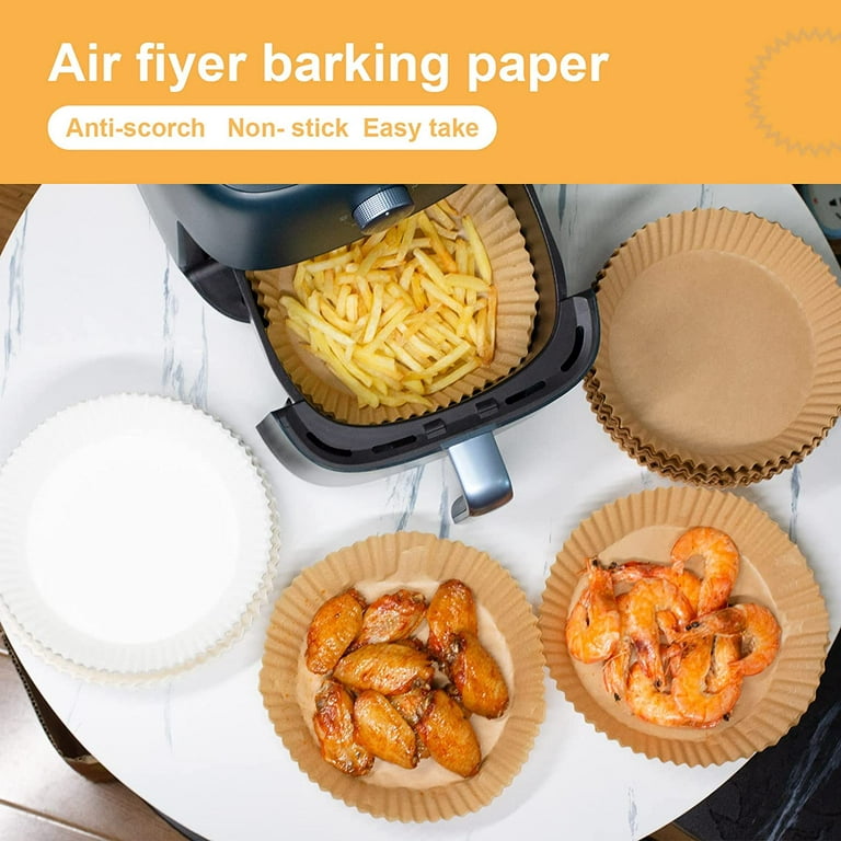 100PCS Air Fryer Disposable Round Non-Stick Baking Paper Parchment