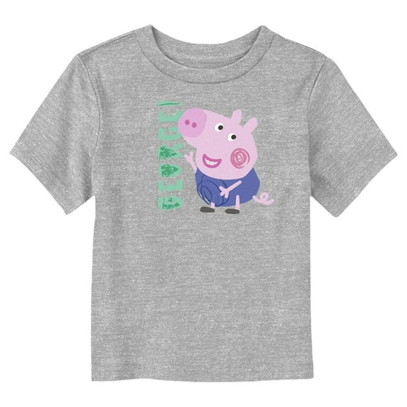 Toddler's Peppa Pig George Cartoon Portrait  Graphic Tee Athletic Heather 3T