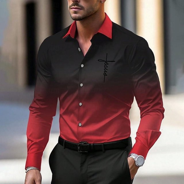 Camisas para hombre, con estampado HD, de moda, de lujo, suaves y cómodas, para primavera y otoño, camisas con botones para exteriores, de talla grande