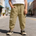 thumbnail image 2 of Gyexs Toddler Boys Jogger Pants Uniform Pants with Pockets Elastic Waist Casual Pants for Kids, 2 of 8