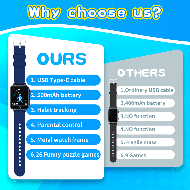 Vakzovy Kids Smart Watch For Boys 4-12 Years photo 7