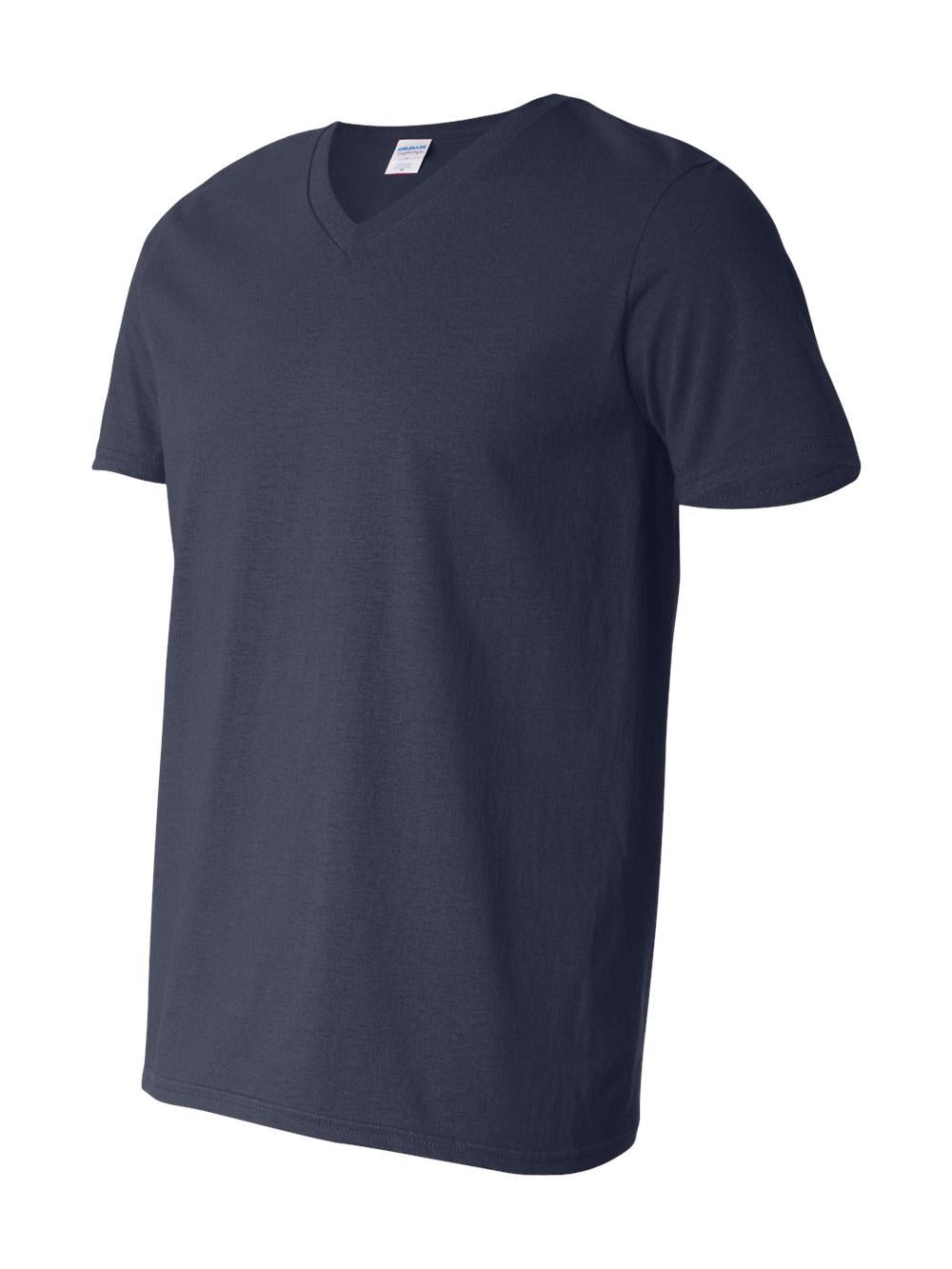 Gildan - Softstyle V-Neck T-Shirt - 64V00 - Navy - Size: 2XL - Walmart.com
